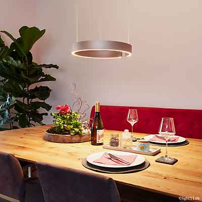 Occhio Mito Sospeso 40 Move Up Room Pendelleuchte LED, Kopf gold matt/Baldachin schwarz matt - dim to warm