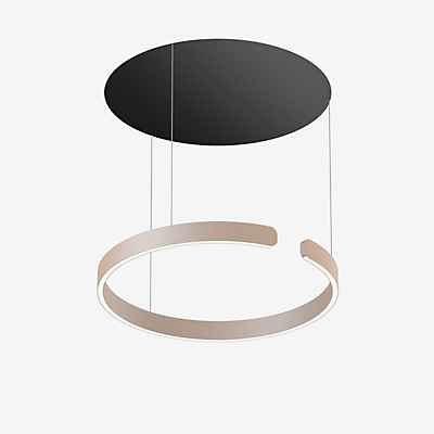 Occhio Mito Sospeso 60 Move Up Room Pendelleuchte LED, Kopf gold matt/Baldachin schwarz matt - dim to warm
