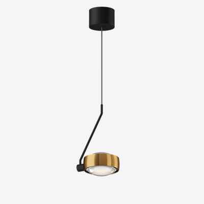 Occhio Sento Filo Var Up D Pendelleuchte LED, Kopf bronze/Body schwarz matt/Baldachin schwarz matt - 3.000 K