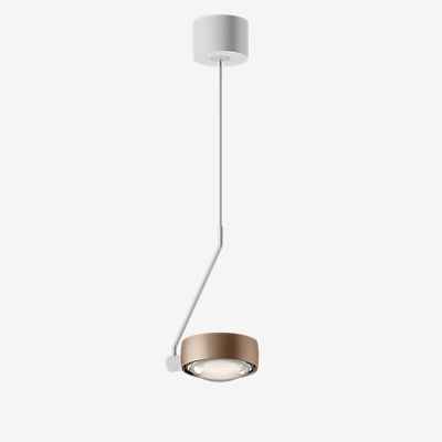 Occhio Sento Filo Var Up E Pendelleuchte LED, Kopf gold matt/Body weiß matt/Baldachin weiß matt - 3.000 K