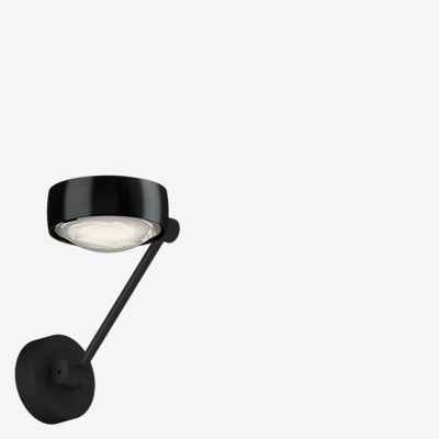 Occhio Sento Parete Singolo 20 Up E Wandleuchte LED, Kopf black phantom/Body schwarz matt/Halterung schwarz matt - 2.700 K - Occhio Air