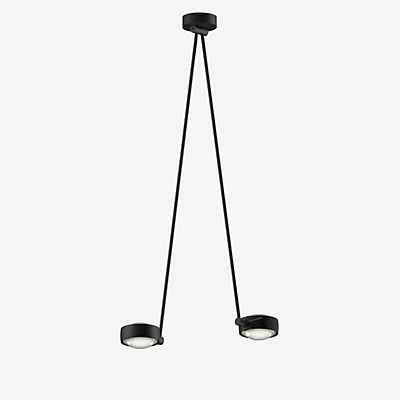 Occhio Sento Soffitto Due 100 Up D Deckenleuchte LED 2-flammig, Kopf schwarz matt/Body schwarz matt/Baldachin schwarz matt - 2.700 K
