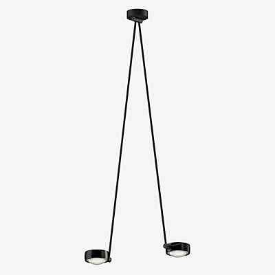Occhio Sento Soffitto Due 125 Up D Deckenleuchte LED 2-flammig, Kopf black phantom/Body schwarz matt/Baldachin schwarz matt - 2.700 K