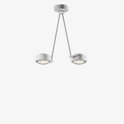Occhio Sento Soffitto Due 40 Up D Deckenleuchte LED 2-flammig, Kopf weiß matt/Body weiß matt/Baldachin weiß matt - 3.000 K