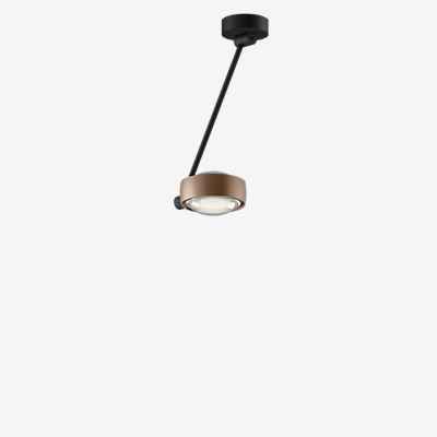 Occhio Sento Soffitto Singolo 40 Up D Deckenleuchte LED, Kopf gold matt/Body schwarz matt/Baldachin schwarz matt - 3.000 K - Occhio Air