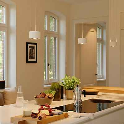 Occhio Sento Sospeso Tre Var E Pendelleuchte LED 3-flammig, Kopf weiß matt/Baldachin weiß matt - 2.700 K - Occhio Air