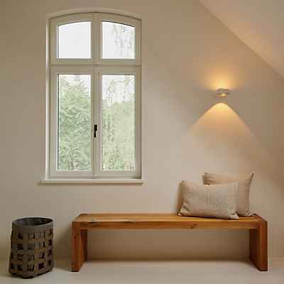 Occhio Sento Verticale Up E Wandleuchte LED drehbar, Kopf chrom matt/Halterung chrom matt - 2.700 K
