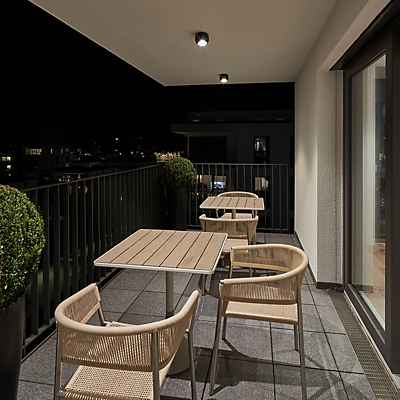 Occhio Sito Lato Volt S40 Deckenleuchte LED Outdoor, schwarz matt - 2.700 K