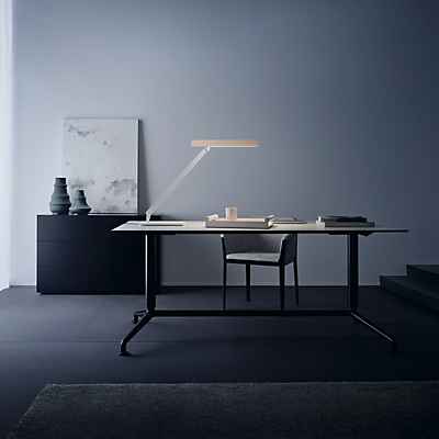 Occhio Taglio Tavolo Tischleuchte LED, Kopf weiß matt/Body weiß matt - Occhio Air