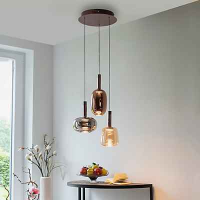 PAUL NEUHAUS Irides Pendelleuchte LED 3-flammig - rund, mehrfarbig