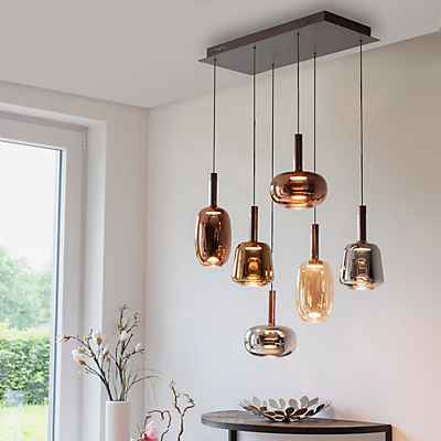 PAUL NEUHAUS Irides Pendelleuchte LED 6-flammig - linear, mehrfarbig