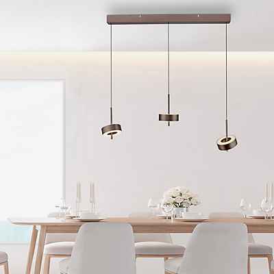 PAUL NEUHAUS Q-Rotate Pendelleuchte LED 3-flammig, braun