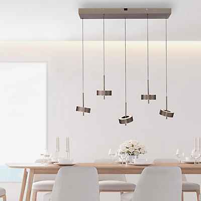 PAUL NEUHAUS Q-Rotate Pendelleuchte LED 5-flammig, braun