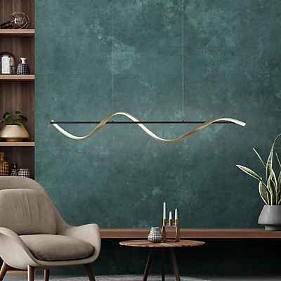 PAUL NEUHAUS Q-Swing Pendelleuchte LED, Anthrazit/Messing