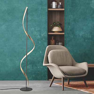 Paul Neuhaus Q-Swing Stehleuchte Led, Anthrazit/Messing