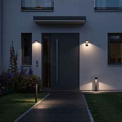 Paulmann Capea Wandleuchte LED mit Bewegungsmelder, grau