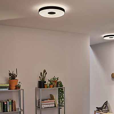 Paulmann Puric Pane II LED-Deckenlampe in Schwarz günstig online kaufen