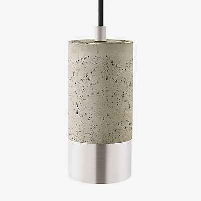 Sigor Upset Concrete Pendelleuchte, Beton hell/Ring Silber günstig online kaufen