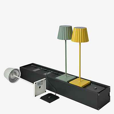 Sompex Ladestation für Troll Akku-Tischleuchte Outdoor LED, schwarz, 6-fach , Auslaufartikel