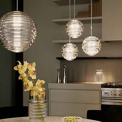 Tom Dixon Press Sphere Pendelleuchte LED, transparent - 2.700 K - ø30 cm