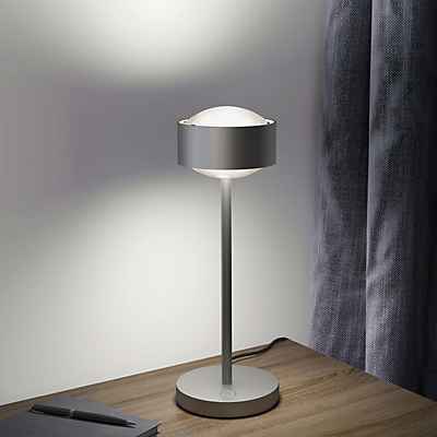 Top Light Puk! 120 Eye Avantgarde Tischleuchte LED, messing gebürstet/schwarz matt - Linse matt , Lagerverkauf, Neuware