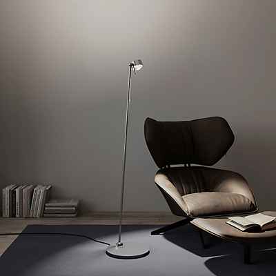 Top Light Puk! 80 Avantgarde Stehleuchte LED, anthrazit matt/chrom - Linse klar