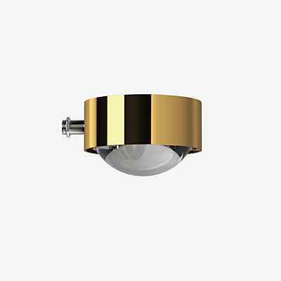 Top Light Puk Mini Mirror Spiegelleuchte LED, 24 karat vergoldet - Glas matt/Linse klar