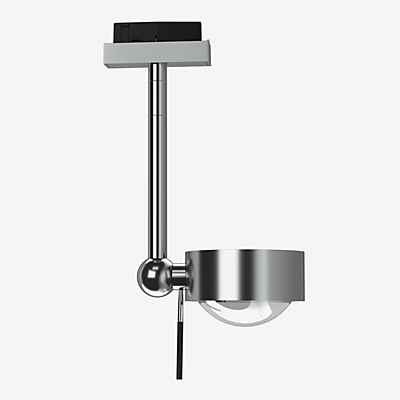 Top Light Puk Mini Side Single Deckenleuchte LED für Mini Track Schiene, chrom matt - Glas matt/Linse klar