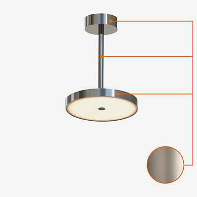 Top Light Sun Deckenleuchte ø13 cm Downlight LED, nickel matt günstig online kaufen