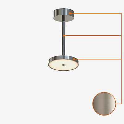 Top Light Sun Deckenleuchte ø9 cm Downlight LED, nickel matt günstig online kaufen