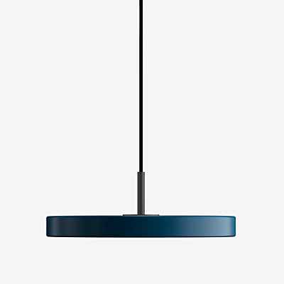 Umage Asteria Mini Pendelleuchte LED, blau - Cover schwarz - Ra 83 günstig online kaufen