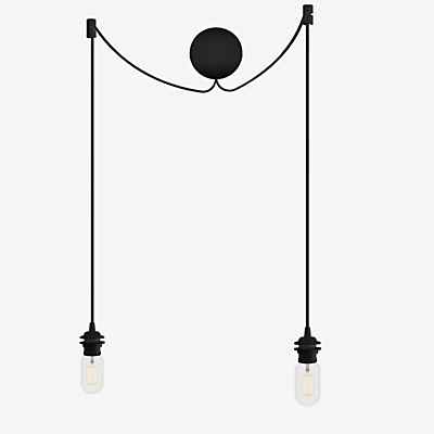 Umage Cannonball Pendelleuchte 2-flammig, schwarz mit Tubuslampe