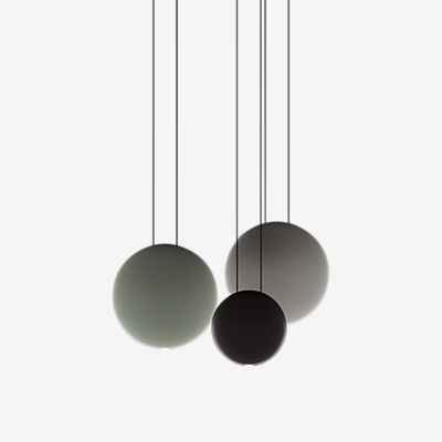 Vibia Cosmos 2510 Pendelleuchte LED 3-flammig, grün/dunkelbraun/hellgrau - Casambi