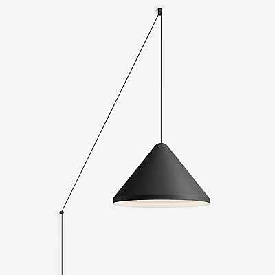 Vibia North Pendelleuchte LED für Wandmontage, schwarz - ø40 cm