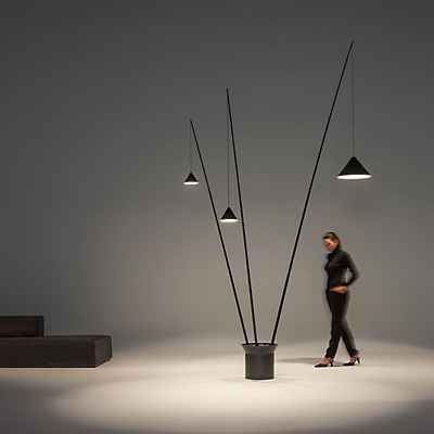 Vibia North Stehleuchte LED 3-flammig, schwarz günstig online kaufen