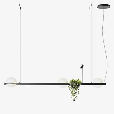 Vibia Palma Pendelleuchte LED linear - 4-flammig, graphit - Dali/1-10 V/Push