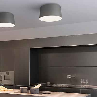 Vibia Tube Deckenleuchte LED, dunkelgrau - ø28,5 cm