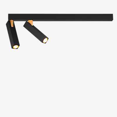 Wever & Ducré Mick 2.0 Deckenleuchte LED, schwarz/gold - 3.000 K