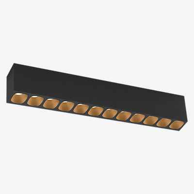 Wever & Ducré Pirro Petit Surface 12.0 Deckenleuchte LED, schwarz/champagner - 2.700 K