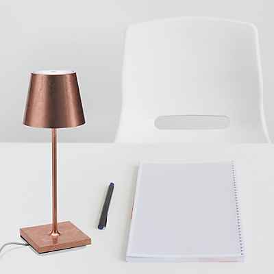 Zafferano Poldina Akkuleuchte LED, blattkupfer - 30 cm LD1320RFR