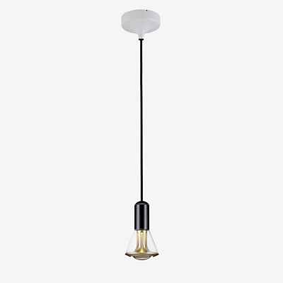 less 'n' more Ethics E-WPL Pendelleuchte LED, Baldachin weiß/Flexwelle schwarz - Casambi