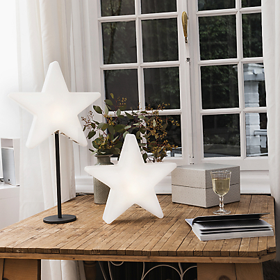 8 seasons design Shining Window Star Lampe à piles LED Exemple d'utilisation en photo