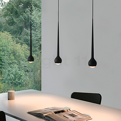 Grau Falling Sun Trace Suspension LED 3 foyers noir - 200 cm Exemple d'utilisation en photo