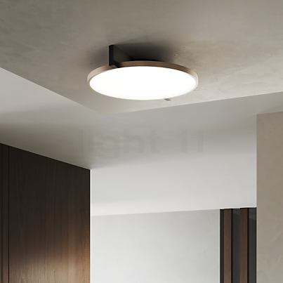 Light Point Inlay Round Plafonnier LED noir/doré - 34,2 cm Exemple d'utilisation en photo
