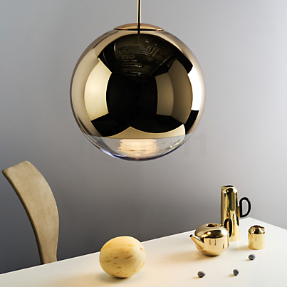 Tom Dixon Mirror Ball Suspension LED Exemple d'utilisation en photo