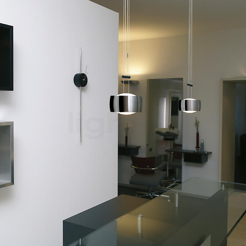 Oligo Grace Suspension avec commandement gestuel 2 foyers LED Exemple d'utilisation en photo