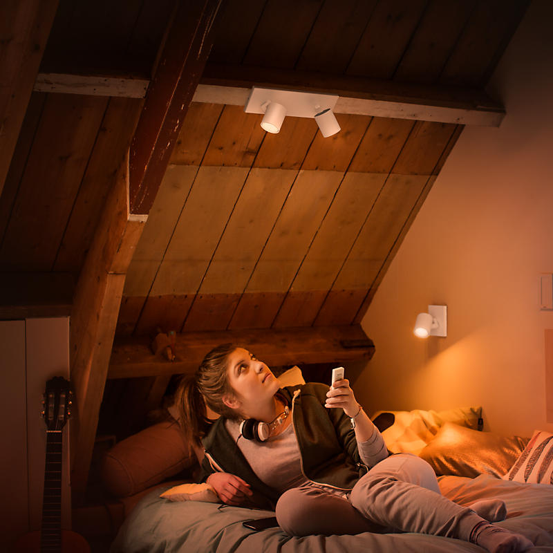 Philips Hue White Ambiance Runner Spot 2 lamps with dimmer switch Application picture