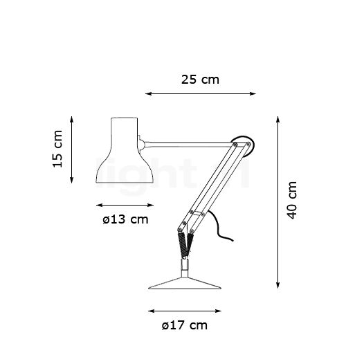 Anglepoise Type 75 Mini Lampe de table Exemple d'utilisation en photo