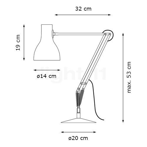 Anglepoise Type 75 Mini Lampe de table Exemple d'utilisation en photo