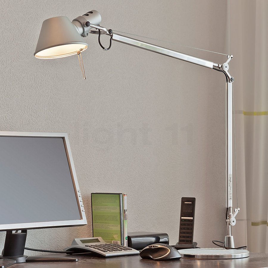 Schreibtischleuchte Chrom Schalter Arbeitszimmerlampe Lesebeleuchtung  Höhe 52cm 